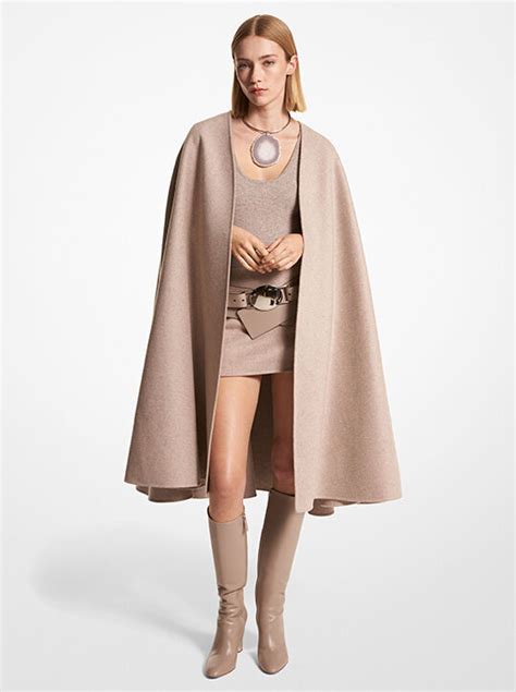 Double Faced Wool Melton Cape 